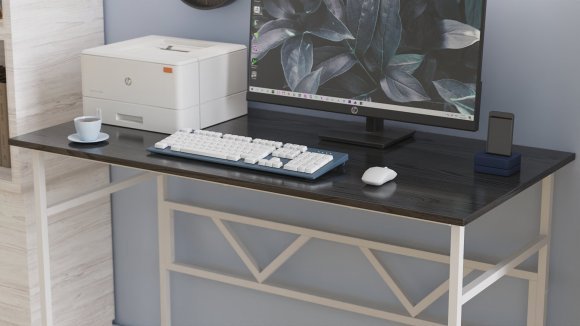 Комп'ютерний стіл Ferrum-decor Раян 75x100x60 білий ДСП Сосна Кембра 16мм (FRD-101125)