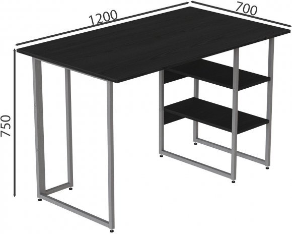 Комп'ютерний стіл Ferrum-decor Кевін 75x120x70 сірий ДСП Сосна Кембра 16мм (FRD-101751)