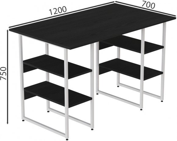 Комп'ютерний стіл Ferrum-decor Карен 75x120x70 білий ДСП Сосна Кембра 16мм (FRD-102280)