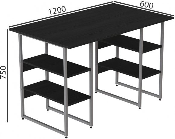 Комп'ютерний стіл Ferrum-decor Карен 75x120x60 сірий ДСП Сосна Кембра 16мм (FRD-102422)
