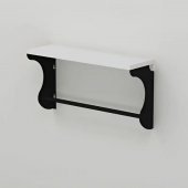 Полиця настінна Ferrum-decor Юзібі 270x600x150 метал Чорний ДСП Біле 16 мм (FRD-102674)