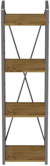 Етажерка 4/34 Ferrum-decor Серії Конект 120x34x28 сірий ДСП Дуб Артизан 16мм (FRD-104285)