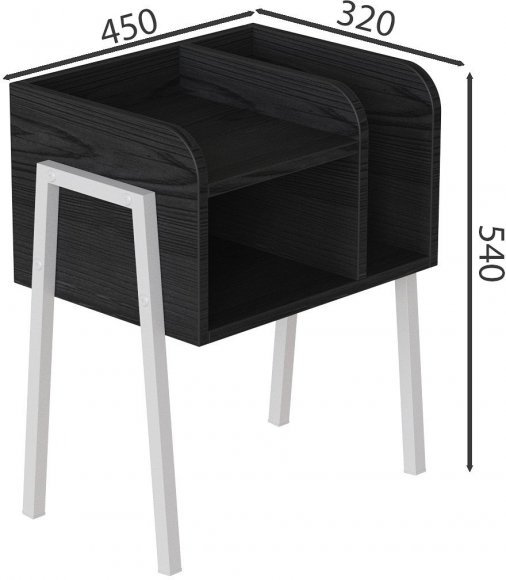 Тумба модульна Ferrum-decor Амелі 540x450x320 метал Білий ДСП Сосна Кембра 16 мм (FRD-103013) Тумба модульна Ferrum-decor Амелі 540x450x320 метал Білий ДСП Сосна Кембра 16 мм (FRD-103013)