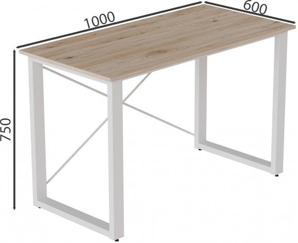 Письмовий стіл Ferrum-decor Драйв 750x1000x600 Білий метал ДСП Дуб Сан-Марино 32 мм (FRD-103311) Письмовий стіл Ferrum-decor Драйв 750x1000x600 Білий метал ДСП Дуб Сан-Марино 32 мм (FRD-103311)