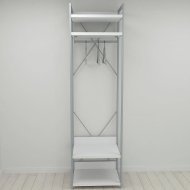 Шафа Гардероб Уні секція 2 серії Конект Ferrum-decor 220x60x50см Сірий метал ДСП Білий 32 мм (FRD-104539) Шафа Гардероб Уні секція 2 серії Конект Ferrum-decor 220x60x50см Сірий метал ДСП Білий 32 мм (FRD-104539)