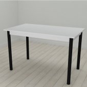 Стіл кухонний Ferrum-decor Беніта 75x120x80 Чорний ДСП Біле 16мм (FRD-106290)