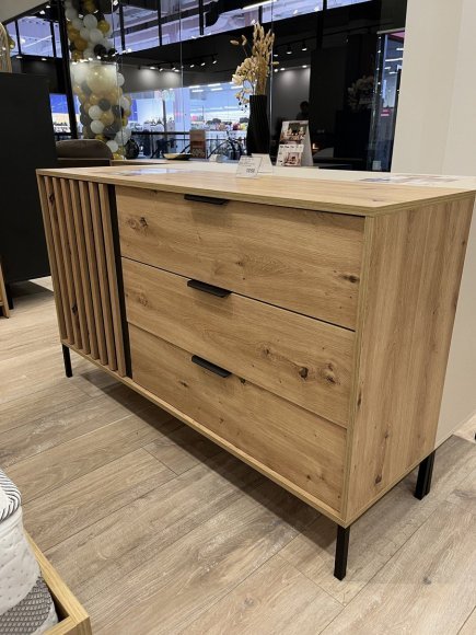 Комод Perfect Home Таллі / Tally 1-дверний з 3 шухлядами 1D3S/138 Дуб артизан/антрацит (PFH-091096)