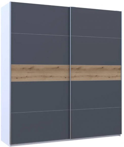 Шафа-купе двохдверна Doros G-Caiser 220х60х240 см Білий/Графіт/Дуб евок (DRS-011225) Шафа-купе двохдверна Doros G-Caiser 220х60х240 см Білий/Графіт/Дуб евок (DRS-011225)