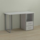 Письмовий стіл Ferrum-decor Отто 75x140x60 сірий ДСП Біле 16мм (FRD-101501)