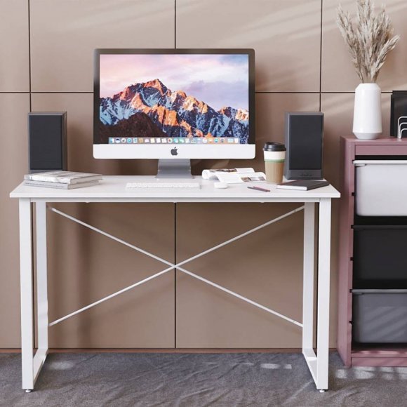 Письмовий стіл Ferrum-decor Дейв 75x140x60 білий ДСП Біле 16мм (FRD-102156)