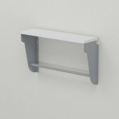 Полиця настінна Ferrum-decor Світ 300x500x150 метал Сірий ДСП Біле 16 мм (FRD-102793)