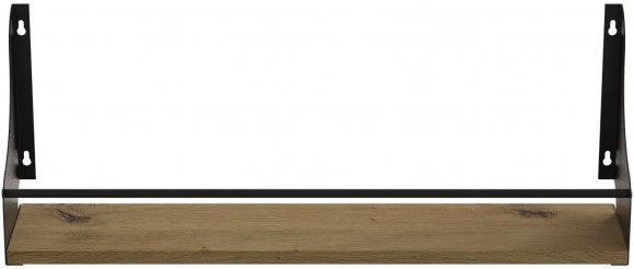 Полиця настінна Ferrum-decor Ізі 260x500x150 метал Чорний ДСП Дуб Артизан 16 мм (FRD-102910) Полиця настінна Ferrum-decor Ізі 260x500x150 метал Чорний ДСП Дуб Артизан 16 мм (FRD-102910)