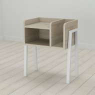 Тумба модульна Ferrum-decor Амелі 540x450x320 метал Білий ДСП Сонома 16 мм (FRD-103014)