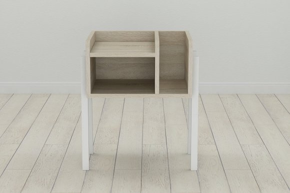 Тумба модульна Ferrum-decor Амелі 540x450x320 метал Білий ДСП Сонома 16 мм (FRD-103014) Тумба модульна Ferrum-decor Амелі 540x450x320 метал Білий ДСП Сонома 16 мм (FRD-103014)