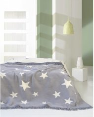 Плед Home Stars gri бавовна 150х200 см svt-2000022295857 Плед Home Stars gri бавовна 150х200 см svt-2000022295857