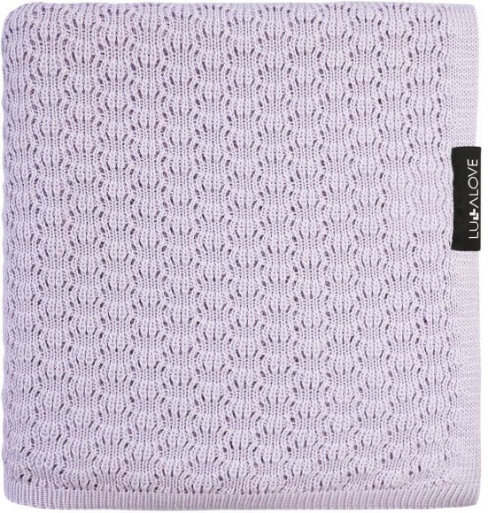 Плед плетений Butterfly 90x90 см Dusky Lilac lullalove-0123