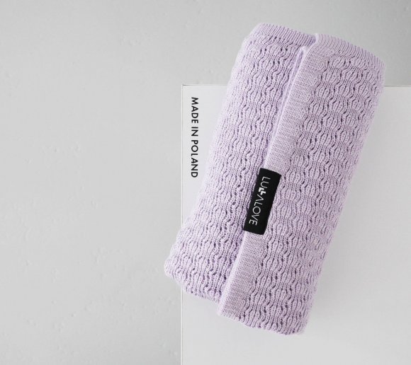 Плед плетений Butterfly 90x90 см Dusky Lilac lullalove-0123