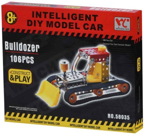 Конструктор металевий Inteligent DIY Model Car Бульдозер 106 ел. 58035Ut Конструктор металевий Inteligent DIY Model Car Бульдозер 106 ел. 58035Ut