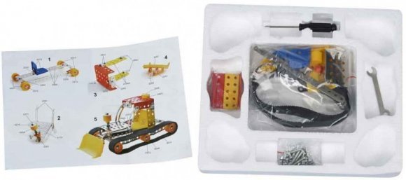 Конструктор металевий Inteligent DIY Model Car Бульдозер 106 ел. 58035Ut Конструктор металевий Inteligent DIY Model Car Бульдозер 106 ел. 58035Ut