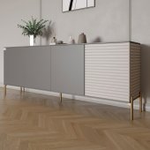 Комод на золотих металевих ніжках LION Грей 204x38x76,5 см Антрацит/Кашемір (LION-042636) Комод на золотих металевих ніжках LION Грей 204x38x76,5 см Антрацит/Кашемір (LION-042636)