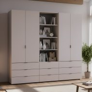 Шафа для одягу Doros Гелар Кашемір 2+2ДСП з пеналом 215х49.5х203.4 (DRS-011918)