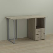 Письмовий стіл Ferrum-decor Отто 75x140x60 сірий ДСП Дуб Сонома 16мм (FRD-101502)