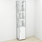 Етажерка 4/34 Ferrum-decor Серії Конект із тумбою 179x34x28 Сірий ДСП Біле (FRD-104477)
