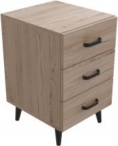 Тумба Віва 3 на конусних ніжках Ferrum-decor 56,5x35x40 Чорний метал ДСП Дуб Сан-Марино 16 мм (FRD-106822) Тумба Віва 3 на конусних ніжках Ferrum-decor 56,5x35x40 Чорний метал ДСП Дуб Сан-Марино 16 мм (FRD-106822)