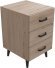 Тумба Віва 3 на конусних ніжках Ferrum-decor 56,5x35x40 Чорний метал ДСП Дуб Сан-Марино 16 мм (FRD-106822)