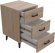 Тумба Віва 3 на конусних ніжках Ferrum-decor 56,5x35x40 Чорний метал ДСП Дуб Сан-Марино 16 мм (FRD-106822)