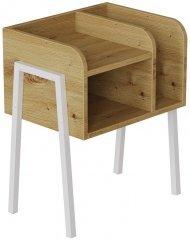 Тумба модульна Ferrum-decor Амелі 540x450x320 метал Білий ДСП Дуб Дуб Артизан 16 мм (FRD-103016)