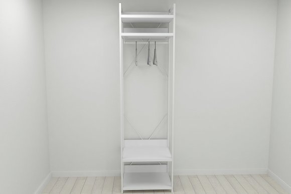 Шафа Гардероб Уні секція 2 серії Конект Ferrum-decor 220x60x50см Білий метал ДСП Білий 32 мм (FRD-104543) Шафа Гардероб Уні секція 2 серії Конект Ferrum-decor 220x60x50см Білий метал ДСП Білий 32 мм (FRD-104543)