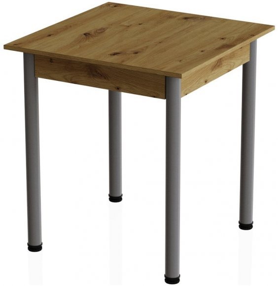 Стіл кухонний Ferrum-decor Агата 75x90x90 Сірий ДСП Дуб Артизан 16мм (FRD-105683)
