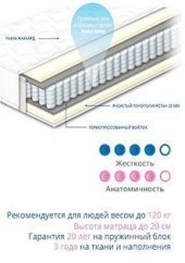 Матрац пружинний Чемпіон Lux 120х195х20 см