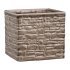 Кашпо для квітів Stone Look кераміка 18&quot; кам'яний куб 63417