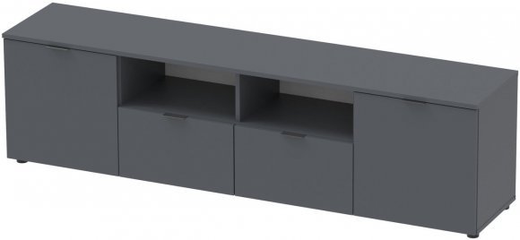 Тумба під ТВ Doros Рон 4 180х38х50 см Графіт (DRS-011299) Тумба під ТВ Doros Рон 4 180х38х50 см Графіт (DRS-011299)
