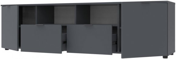 Тумба під ТВ Doros Рон 4 180х38х50 см Графіт (DRS-011299) Тумба під ТВ Doros Рон 4 180х38х50 см Графіт (DRS-011299)