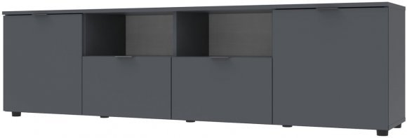 Тумба під ТВ Doros Рон 4 180х38х50 см Графіт (DRS-011299) Тумба під ТВ Doros Рон 4 180х38х50 см Графіт (DRS-011299)