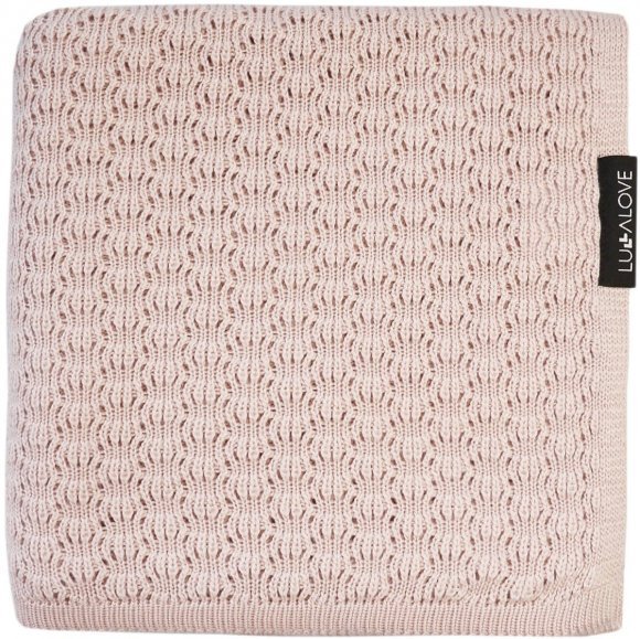 Плед плетений Butterfly 90x90 см Blush lullalove-0147 Плед плетений Butterfly 90x90 см Blush lullalove-0147