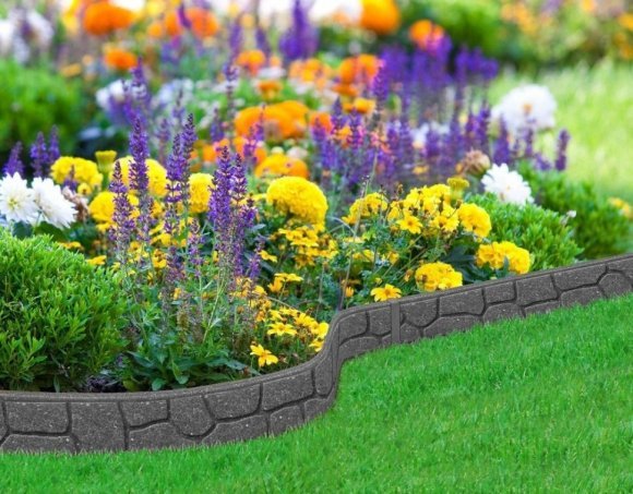 Декоративний бордюр для саду 9х2х120 см Декоративний бордюр для саду 9х2х120 см