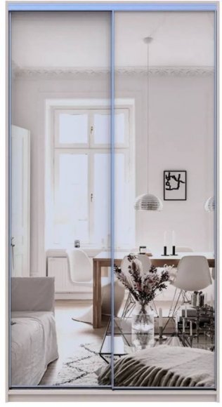 Шафа-купе Doros Сіті Лайт Кашемір 2 дзеркала 120х60х225 (80736341) Шафа-купе Doros Сіті Лайт Кашемір 2 дзеркала 120х60х225 (80736341)