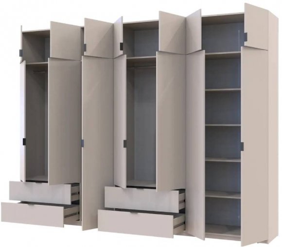 Шафа для одягу Doros Лукас Кашемір 3+4 ДСП 315х50х240 DRS-011719 (42005136) Шафа для одягу Doros Лукас Кашемір 3+4 ДСП 315х50х240 DRS-011719 (42005136)