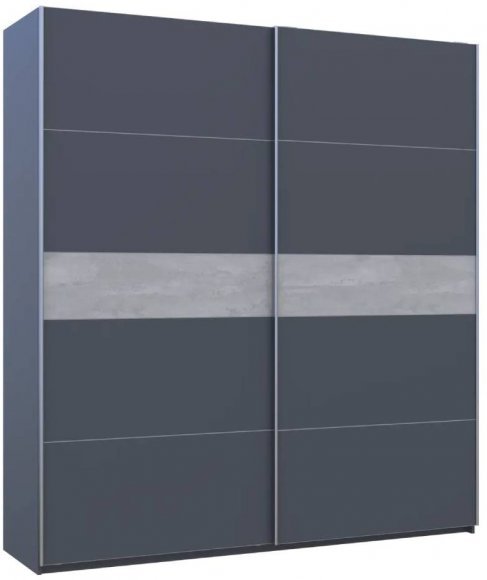 Шафа-купе двохдверна Doros G-Caiser 220х60х240 см Графіт/Бетон (DRS-011231) Шафа-купе двохдверна Doros G-Caiser 220х60х240 см Графіт/Бетон (DRS-011231)