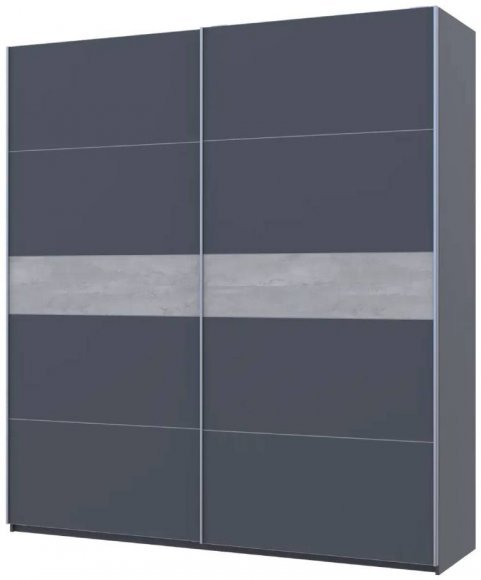 Шафа-купе двохдверна Doros G-Caiser 220х60х240 см Графіт/Бетон (DRS-011231) Шафа-купе двохдверна Doros G-Caiser 220х60х240 см Графіт/Бетон (DRS-011231)