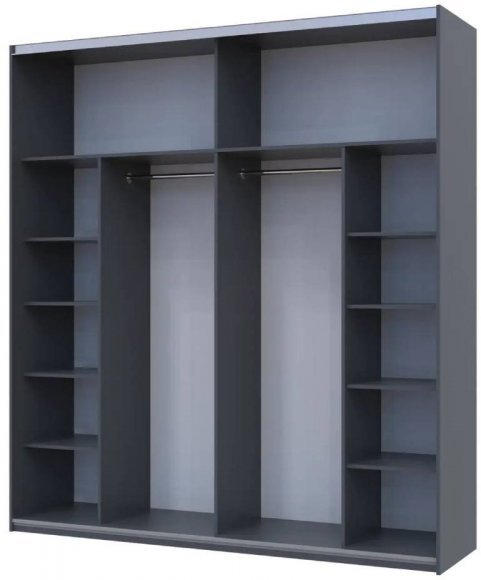 Шафа-купе двохдверна Doros G-Caiser 220х60х240 см Графіт/Бетон (DRS-011231) Шафа-купе двохдверна Doros G-Caiser 220х60х240 см Графіт/Бетон (DRS-011231)