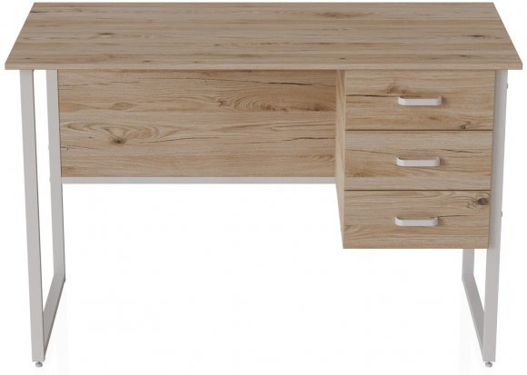 Комп'ютерний стіл Ferrum-decor Гаррі 75x120x70 білий ДСП Дуб Сан-Марино 16мм (FRD-101004)