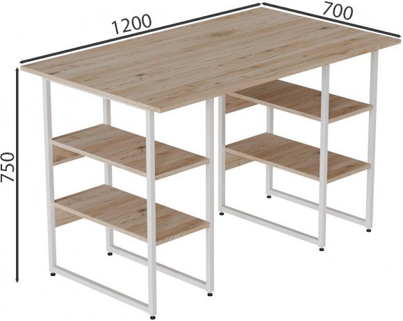 Комп'ютерний стіл Ferrum-decor Карен 75x120x70 білий ДСП Дуб Сан-Марино 32мм (FRD-102284) Комп'ютерний стіл Ferrum-decor Карен 75x120x70 білий ДСП Дуб Сан-Марино 32мм (FRD-102284)