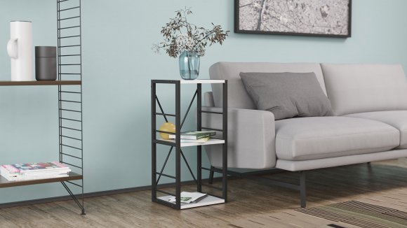Етажерка 3/34 Ferrum-decor Серії Конект 73x34x28 чорний ДСП Біле 16мм (FRD-104289) Етажерка 3/34 Ferrum-decor Серії Конект 73x34x28 чорний ДСП Біле 16мм (FRD-104289)