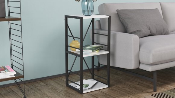 Етажерка 3/34 Ferrum-decor Серії Конект 73x34x28 чорний ДСП Біле 16мм (FRD-104289) Етажерка 3/34 Ferrum-decor Серії Конект 73x34x28 чорний ДСП Біле 16мм (FRD-104289)