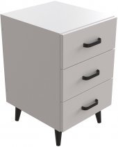 Тумба Віва 3 на конусних ніжках Ferrum-decor 56,5x35x40 Чорний метал ДСП Білий 16 мм (FRD-106823) Тумба Віва 3 на конусних ніжках Ferrum-decor 56,5x35x40 Чорний метал ДСП Білий 16 мм (FRD-106823)